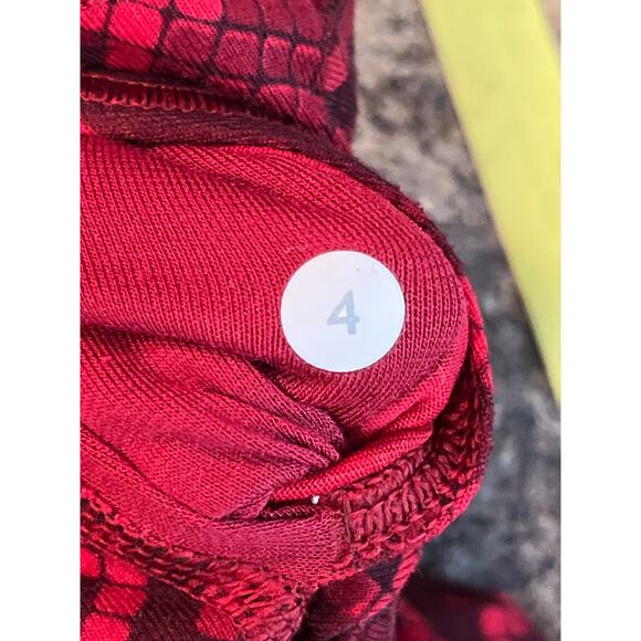 Lululemon Wunder Under Size 4 Leggings Ziggy Snake Red Tide Cranberry - Picture 7 of 9